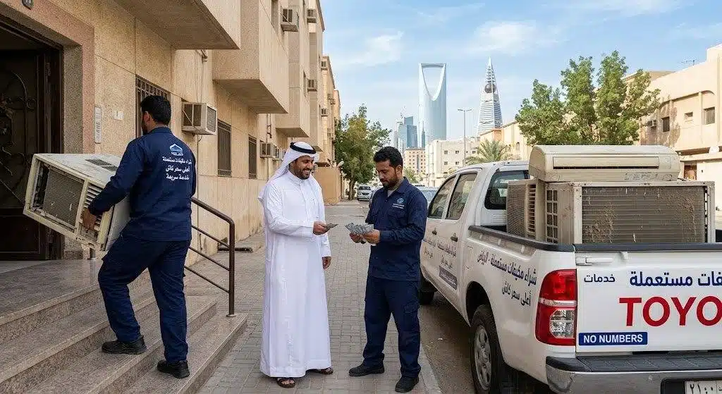 نشتري مكيفات مستعملة بالرياض — تقييم المكيف بالصور قبل الحضور